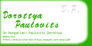 dorottya paulovits business card